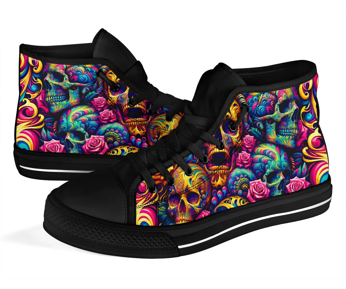 Trippy Skulls High Top