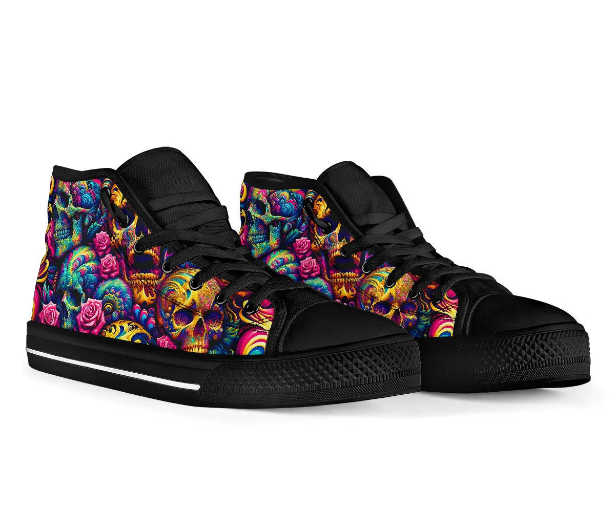 Trippy Skulls High Top