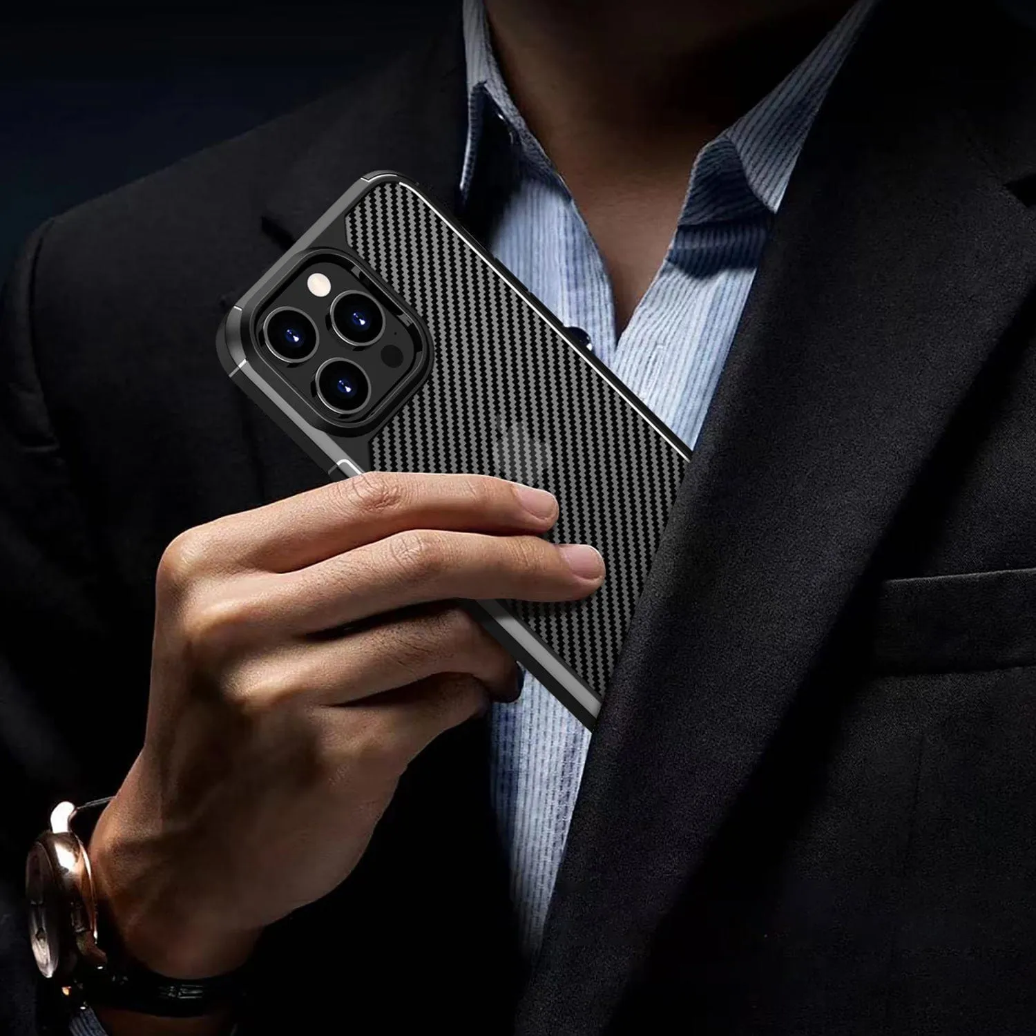 Venture Series Carbon-Fiber Style Case - iPhone 15 Pro Max