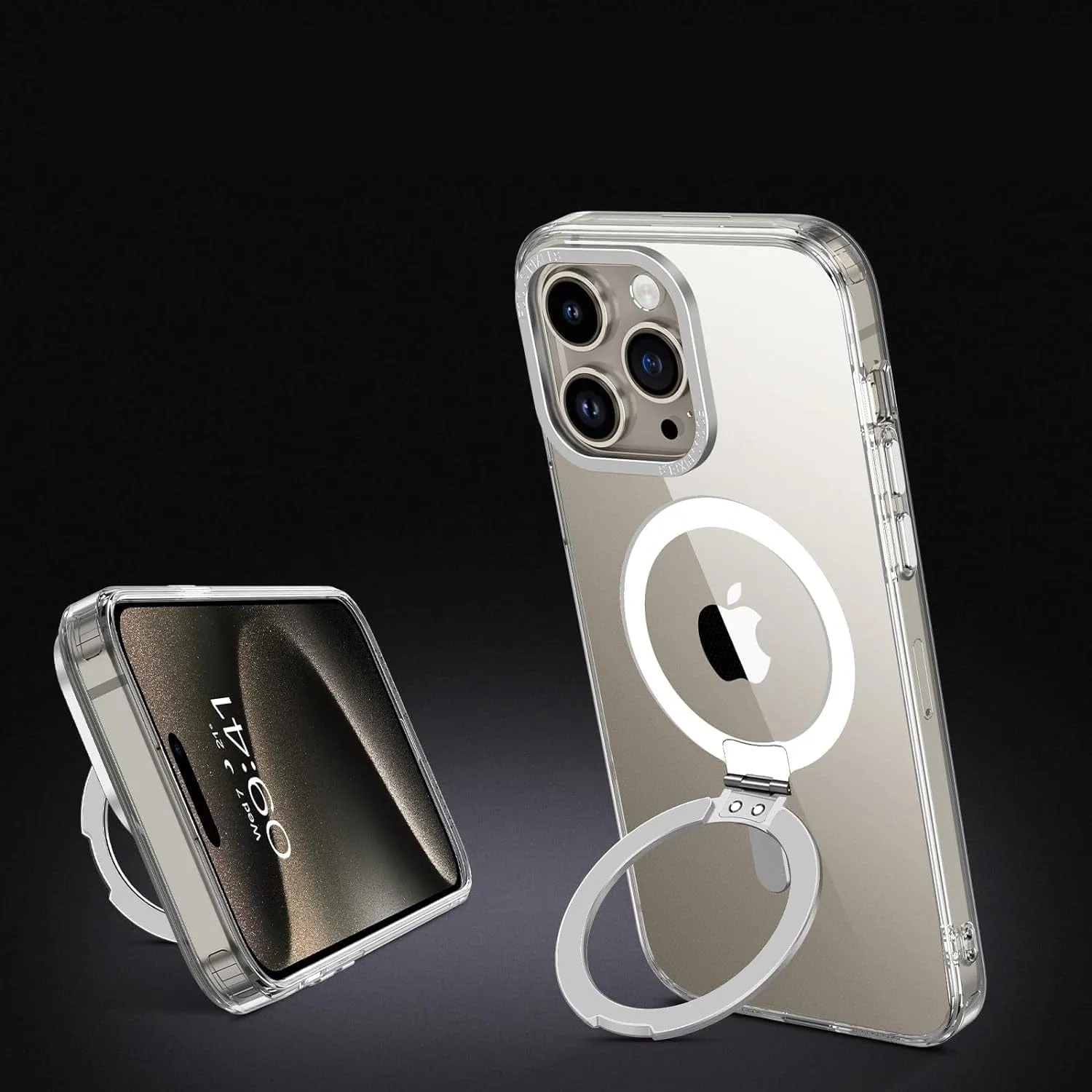 Venture Series Clear Kickstand Case - iPhone 15 Pro Max