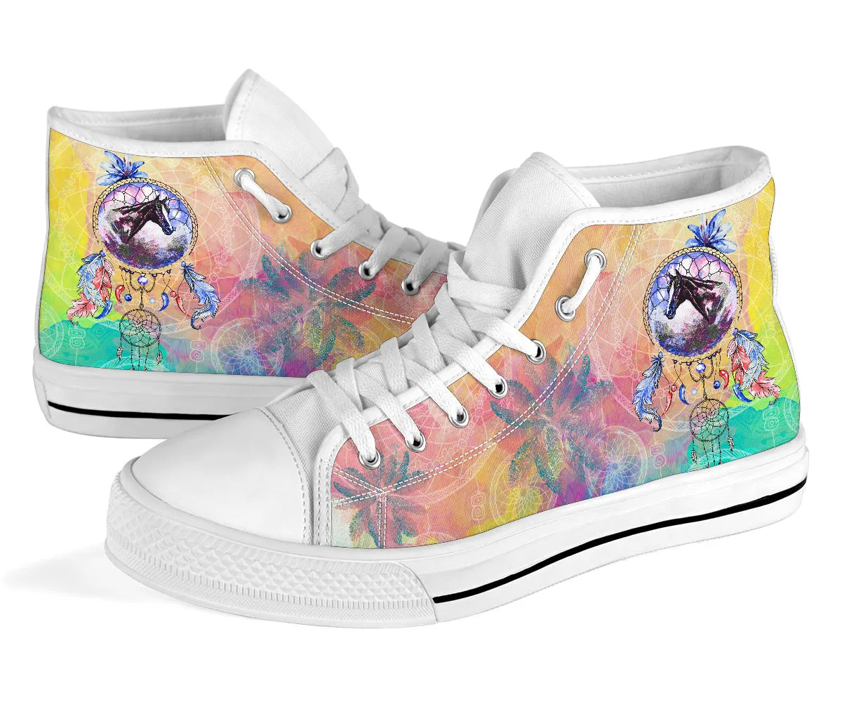 Watercolor Dreamcatcher Horse - High Top