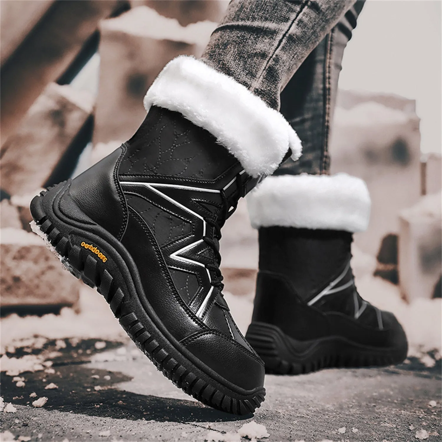 Women's Cold Weather Snow Boots Winter Walking Shoes Cotton Outdoor Booties