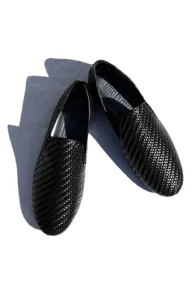 Woven Leather Loafers