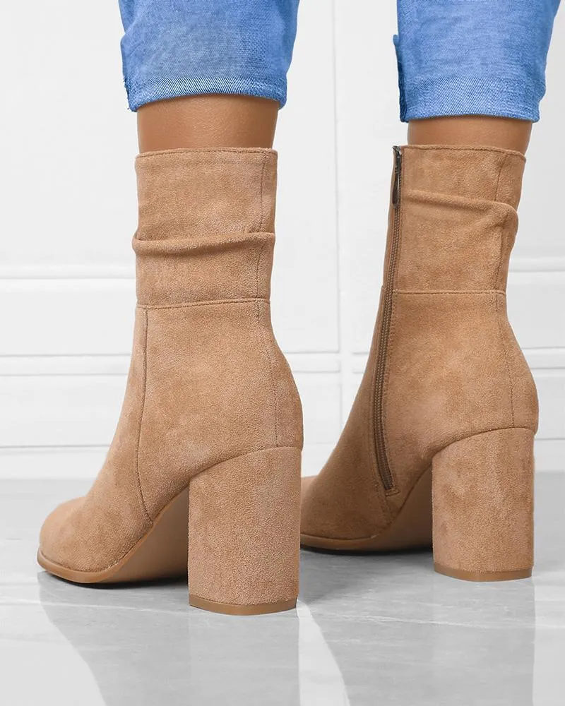 Zipper Ankle Boots